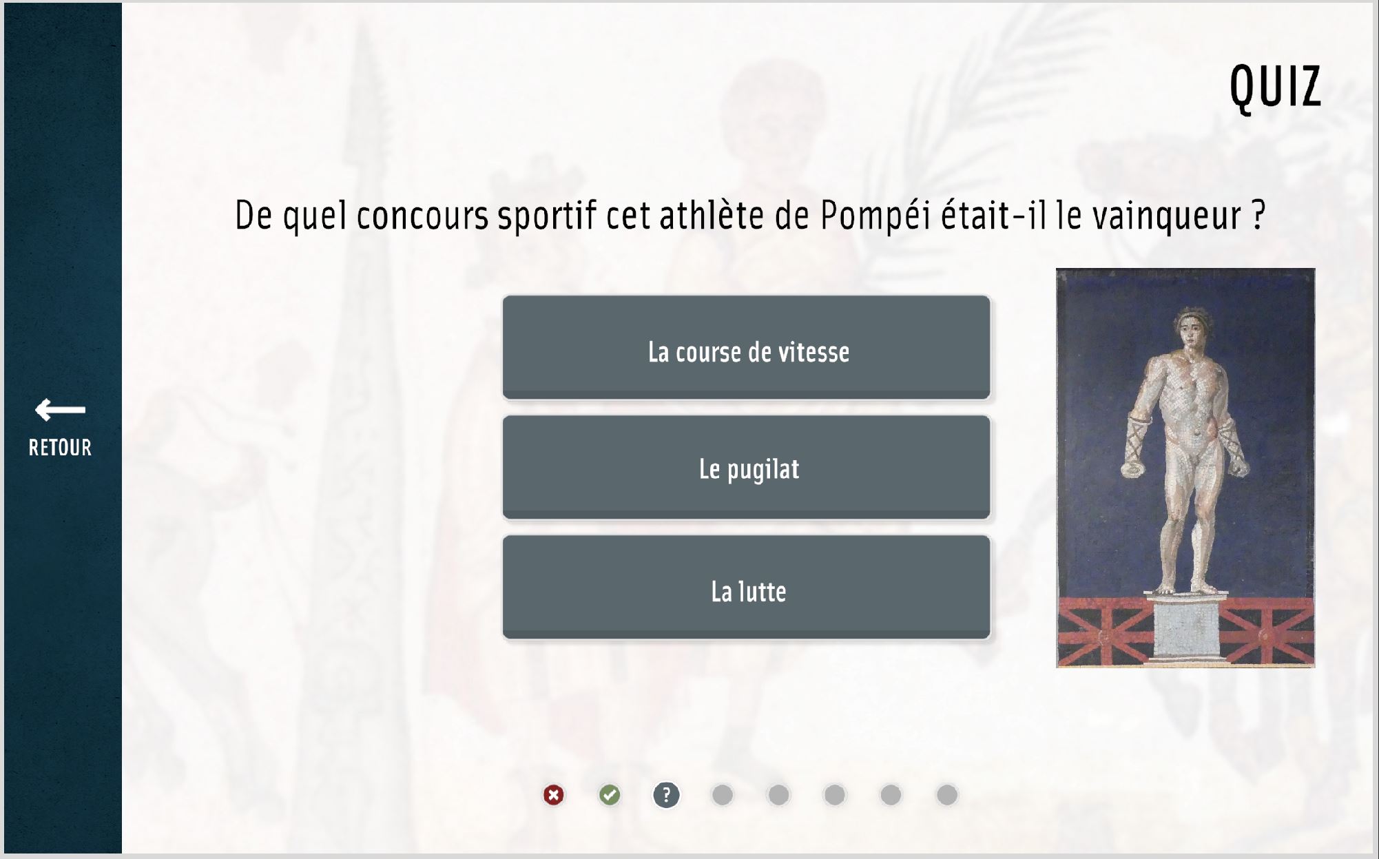 A bright pink sheet of paper used to wrap flowers curves in front of rich blue background